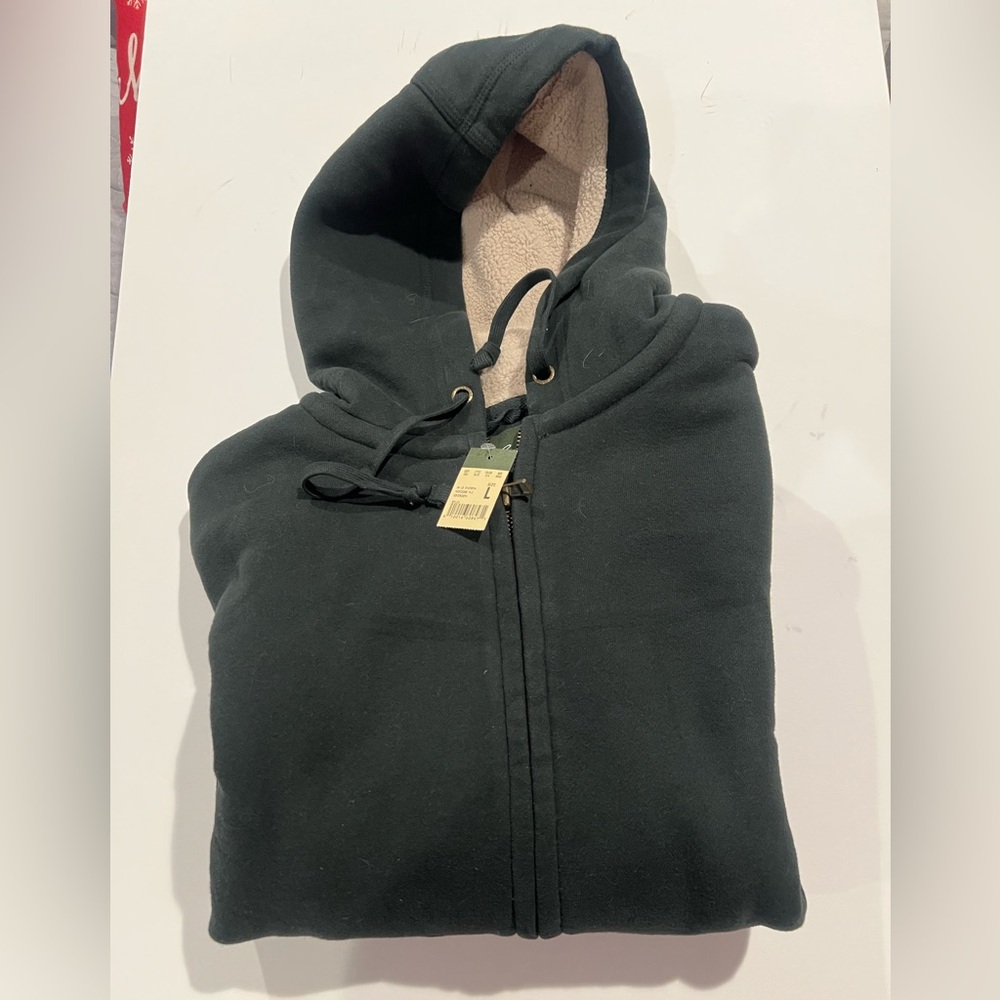 NWT Eddie Bauer Charcoal Hooded Jacket/Sweatshirt